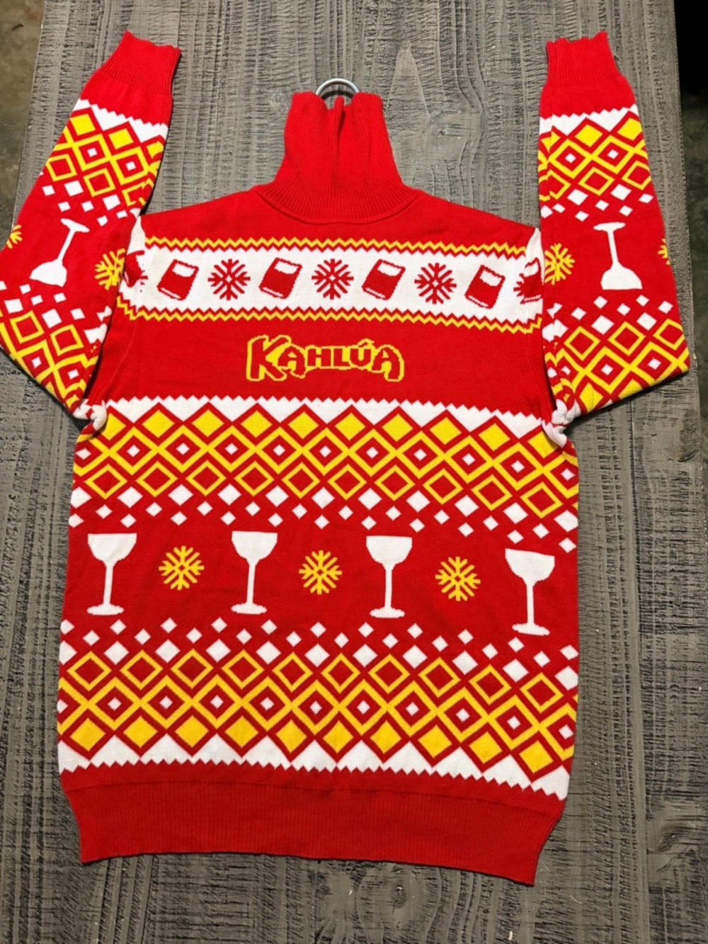 Kahlúa Red Fair Isle Turtleneck Sweater for Men
